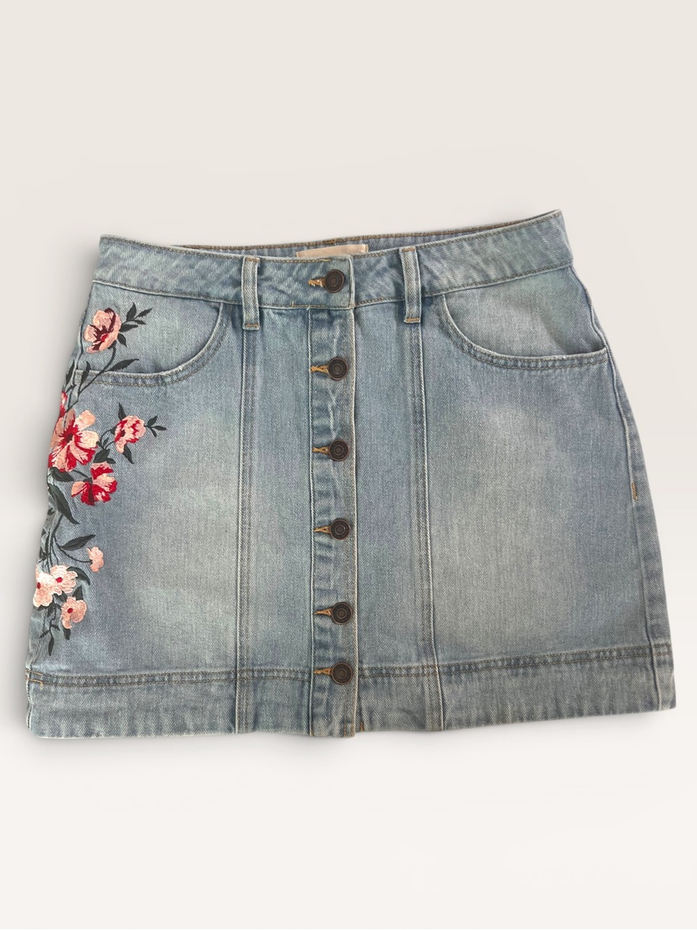 PacSun Mini Skirt with Floral Embroidery